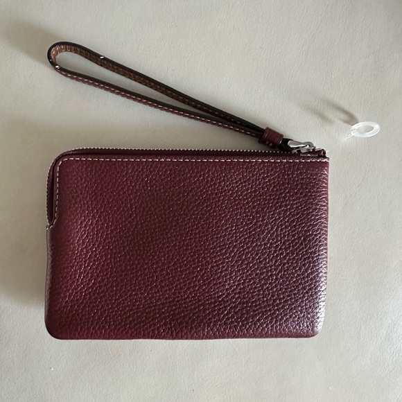 Coach Maroon Wristlet. NWT - Picture 2 of 6